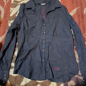 Women’s Harley Davison Button Down Long Sleeve Shirt , Large Gently Uesd
